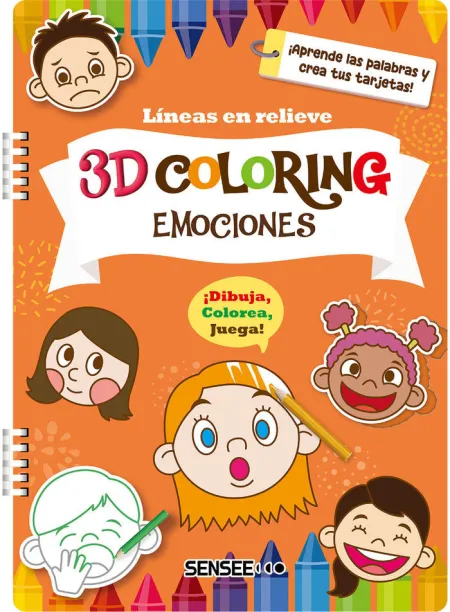 Emociones. 3D Coloring. Lineas en Relieve