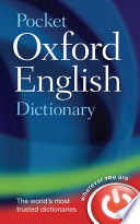 POCKET OXFORD ENGLISH DICTIONARY
