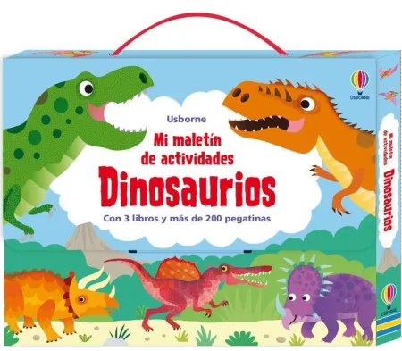 Mi Maletín de Actividades - Dinosaurios con 3 Libros y Más de 200 Pegatinas
