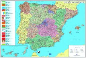 ESPAÑA / PORTUGAL - MAPA POSTER