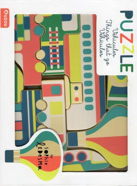 Puzzle de Madera. Vehículos 9 Piezas