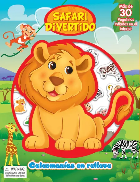 Safari Divertido. Calcomanías en Relieve