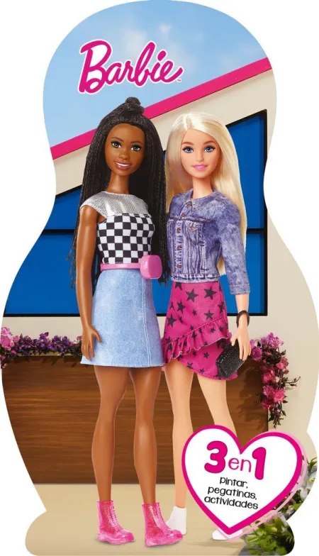 Barbie. 3 en 1 Pintar, Pegatinas, Actividades
