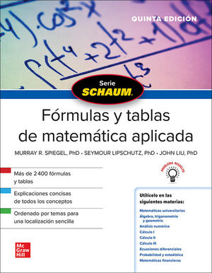 FORMULAS Y TABLAS DE MATEMATICAS APLICADA