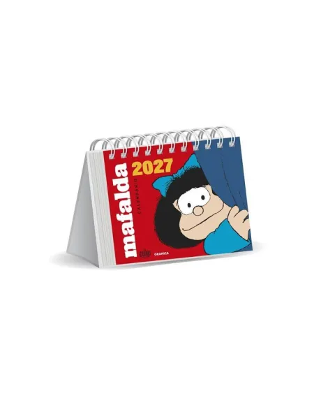 Calendario 2027 Mafalda de Escritorio Rojo