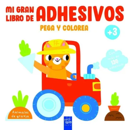 Mi Gran Libro de Adhesivos Pega y Colorea. Animales de Granja