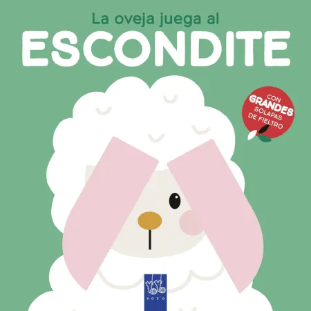 La Oveja Juega Al Escondite, con Grandes Solapas de Fieltro