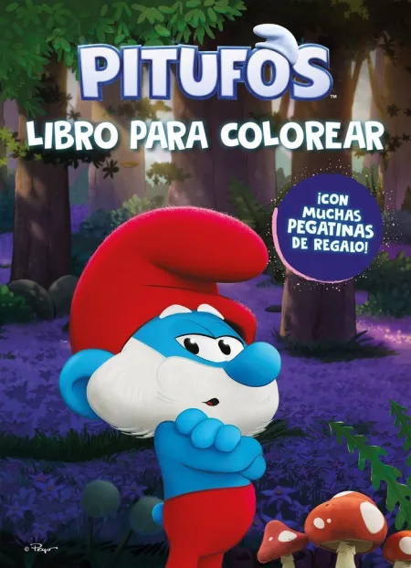 Pitufos. Libro para Colorear con Pegatinas