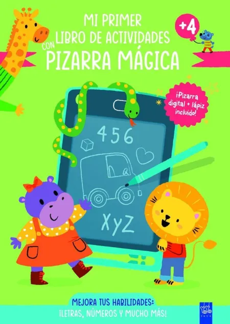 Mi Primer Libro de Actividades con Pizarra Mágica. Verde. +4