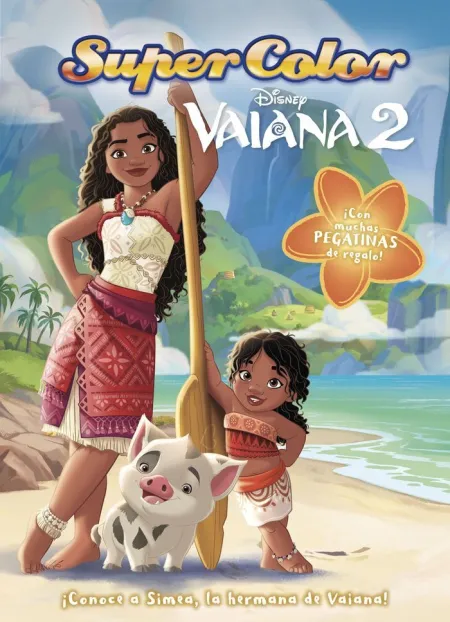 Vaiana 2 Supercolor. Con Muchas Pegatinas