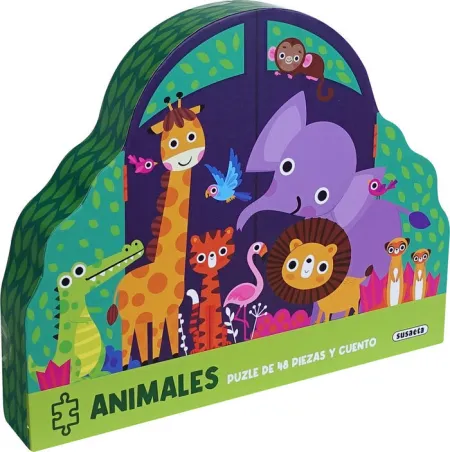 Animales. Puzle de 48 Piezas y Cuento