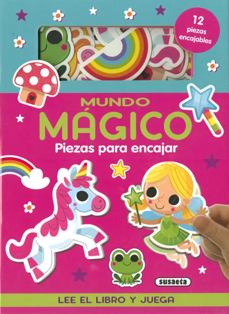 Mundo Magico - Lee el Libro y Juega con 12 Piezas para Encajar