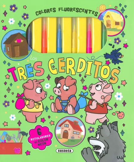 Los Tres Cerditos - Colores Fluorescentes