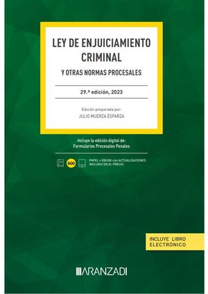 LEY DE ENJUICIAMIENTO CRIMINAL Y OTRAS NORMAS PROCESALES (PAPEL + E-BOOK)