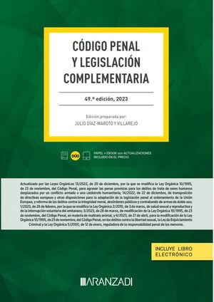 CODIGO PENAL Y LEGISLACION COMPLEMENTARIA 49 EDICION
