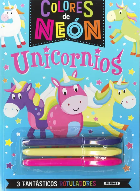 Unicornios. Colores de Neón