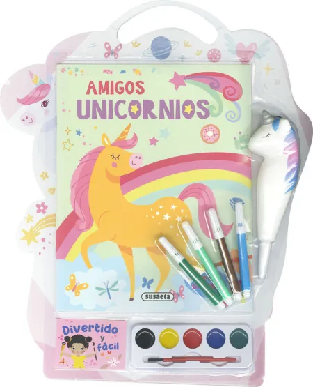Amigos Unicornios. Libro para Colorear Divertido y Fácil