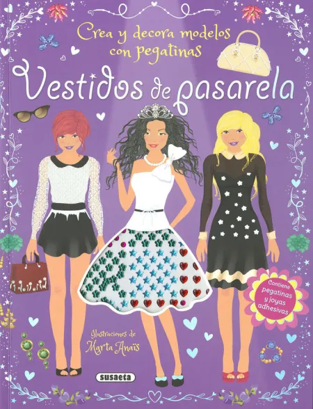 Vestidos de Pasarela. Crea y Decora Modelos con Pegatinas