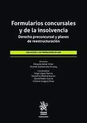 Formularios Concursales y de la Insolvencia. Derecho Preconcursal y Planes de Reestructuración