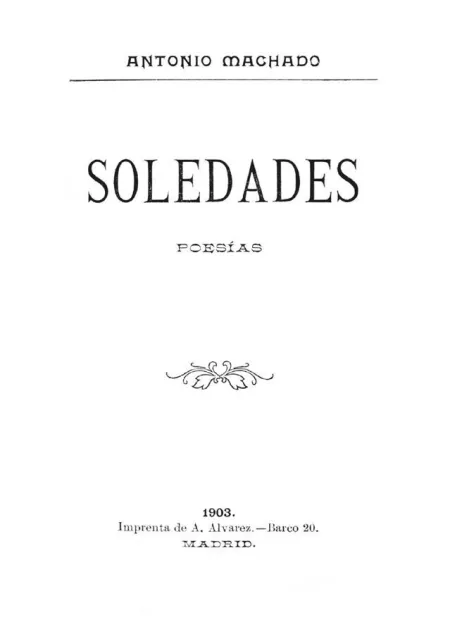 Soledades. Poesias