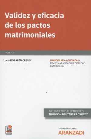 VALIDEZ Y EFICACIA DE LOS PACTOS MATRIMONIALES