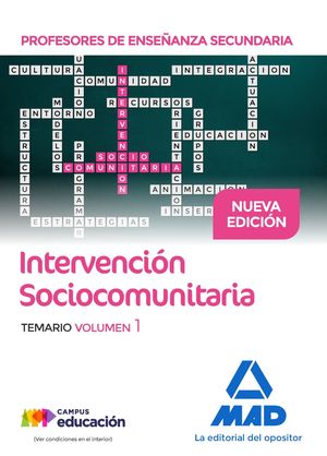 INTERVENCION SOCIOCOMUNITARIA TEMARIO VOL.1 PROFESORES DE ENSEÑANZA SECUNDARIA
