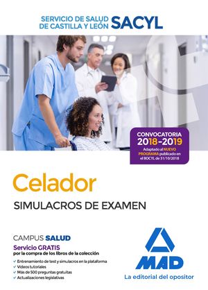 CELADOR DEL SERVICIO DE SALUD DE CASTILLA Y LEÓN (SACYL).  SIMULACROS DE EXAMEN