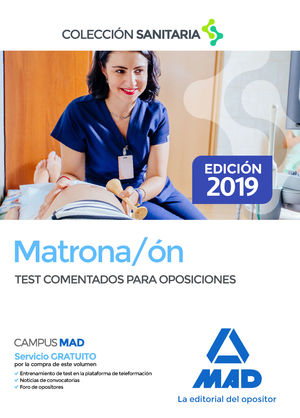 MATRONA/ÓN. TEST COMENTADOS PARA OPOSICIONES