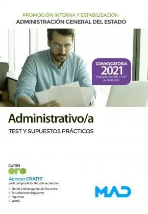 Test y Supuestos Practicos Administrativo de la Administración General del Estado (Promoción Interna y esta