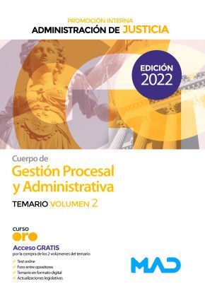 VOLUMEN 2 CUERPO DE GESTIÓN PROCESAL Y ADMINISTRATIVA (PROMOCIÓN INTERNA)