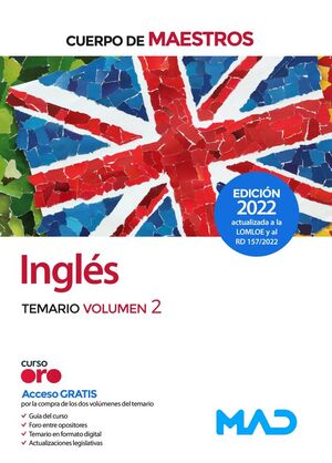 INGLES. CUERPO DE MAESTROS. TEMARIO VOLUMEN 2
