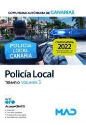 POLICIA LOCAL TEMARIO VOLUMEN 3 COMUNIDAD AUTONOMA DE CANARIAS