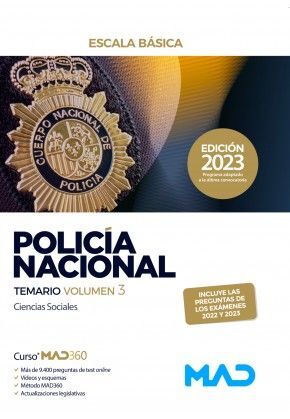 POLICÍA NACIONAL ESCALA BÁSICA. TEMARIO VOLUMEN 3