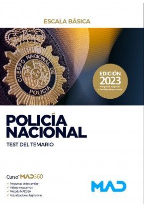 POLICÍA NACIONAL ESCALA BÁSICA. TEST DEL TEMARIO