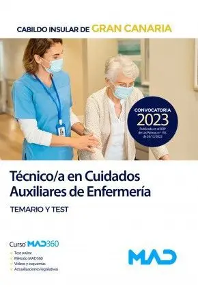 Técnico/A en Cuidados Auxiliares de Enfermería. Temario y Test. Cabildo Insular de Gran Canaria