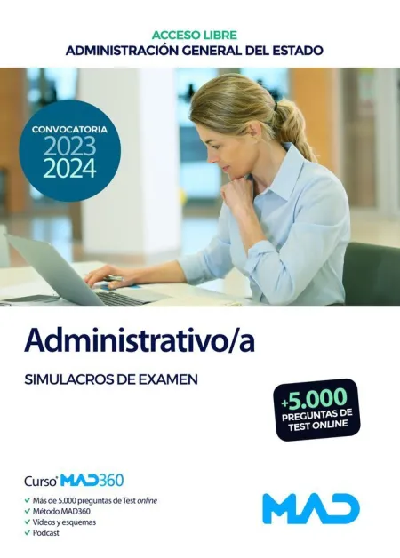 Administrativo/A Simulacros Examen. Acceso Libre