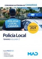 POLICIA LOCAL TEMARIO VOLUMEN 3 COMUNIDAD AUTONOMA DE CANARIAS