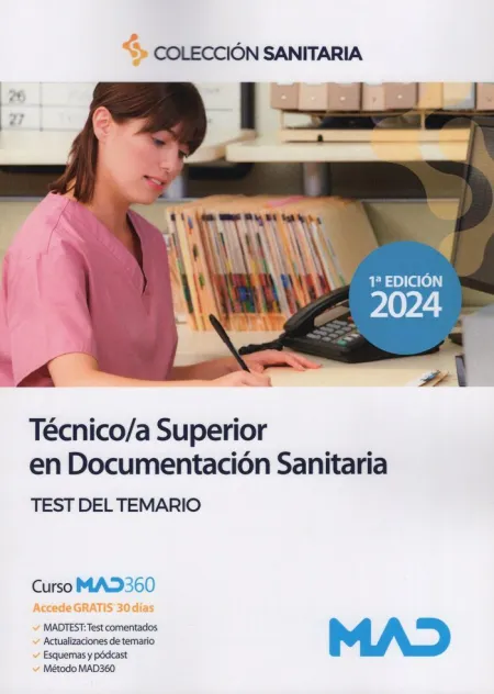 Técnico/A Superior en Documentación Sanitaria. Test del Temario