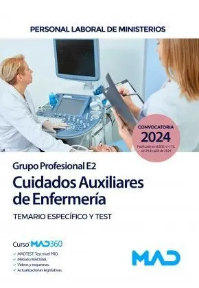 Cuidados Auxiliares de Enfermería. Temario Específico y Test. Grupo Profesional E2