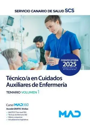 Técnico/A en Cuidados Auxiliares de Enfermería. Temario Vol. 1