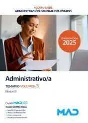 Administrativo/A Temario Vol 5 Bloques Vi