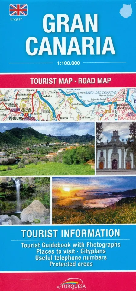 Mapa Gran Canaria 1:100. 000 - Inglés