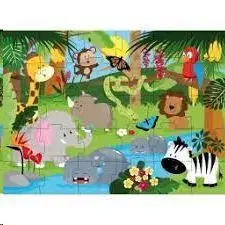 Los Animales de la Selva. Libro y Puzle Gigante 30 Piezas (Caja)