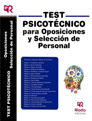 TEST PSICOTÉNICO PARA OPOSICIONES Y SELECCION DE PERSONAL