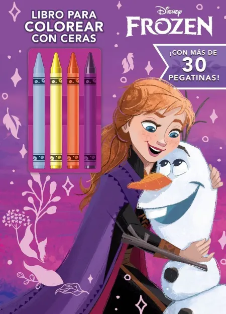 Frozen. Libro para Colorear con Ceras. Con Pegatinas