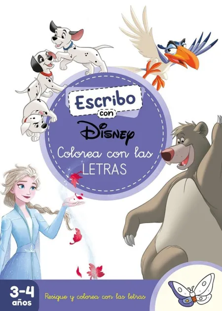 Escribo con Disney. Colorea con las Letras. 3-4 Años