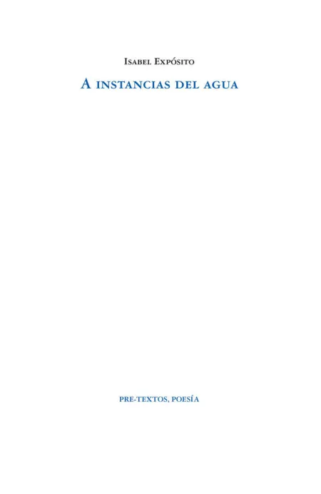 A Instancias del Agua