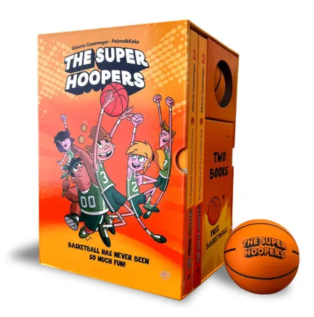 The Super Hoopers Book Set: 2 Books + Basketball Ball