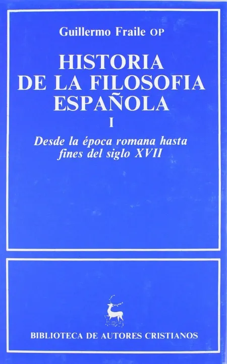 Historia de la Filosofia Española I