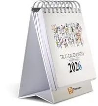 Taco Calendario 2026 del Corazon Jesus con Peana Números en Portada